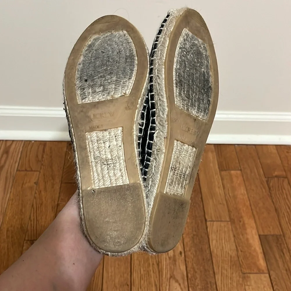 J. Crew Made in Spain Espadrille Flats in Linen 7.5 - Picture 6 of 8